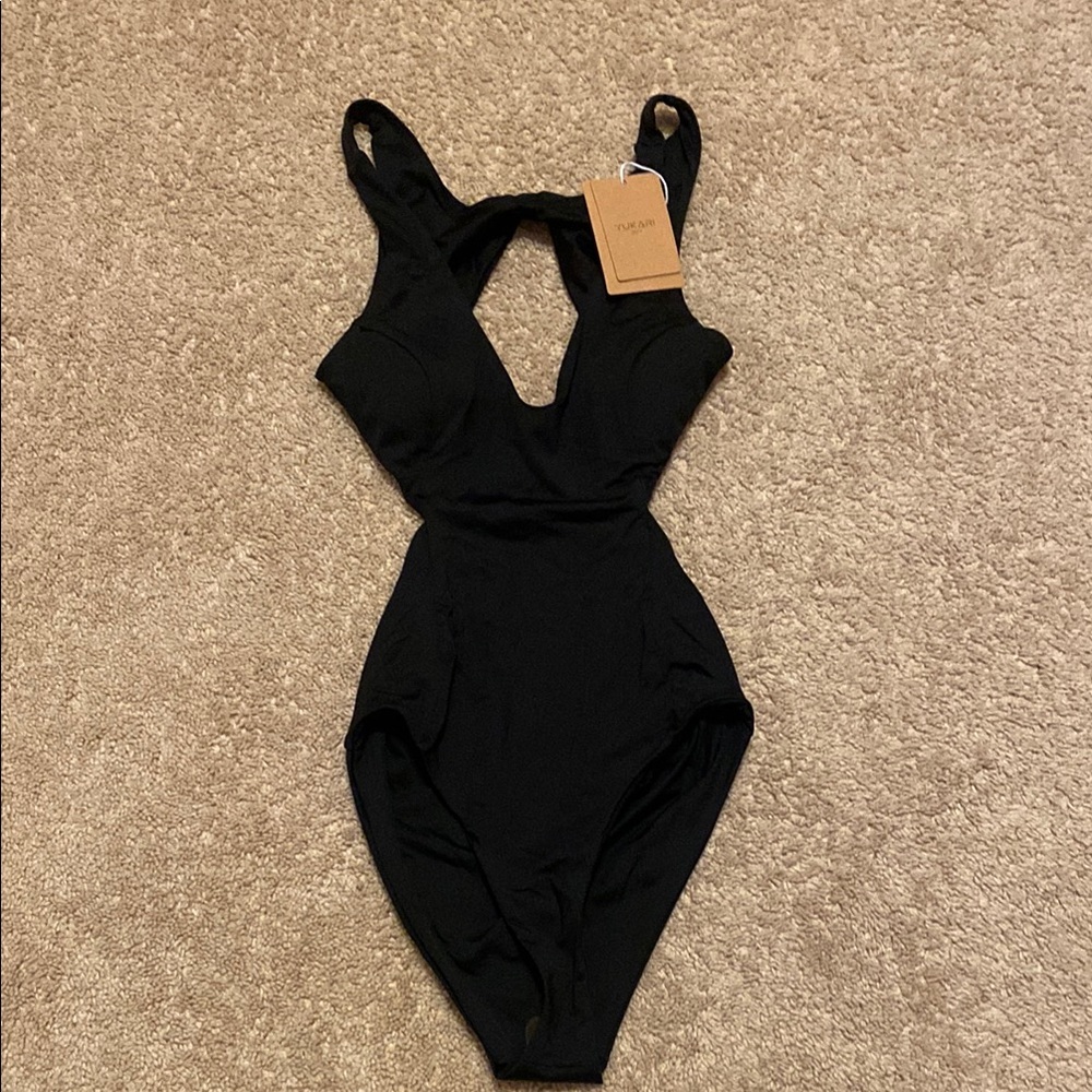 Elegant Black One-Piece Swimsuit
